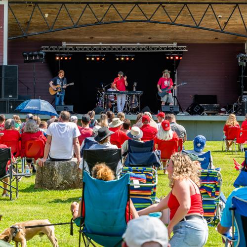 Outdoor bandstand concert on Canada Day