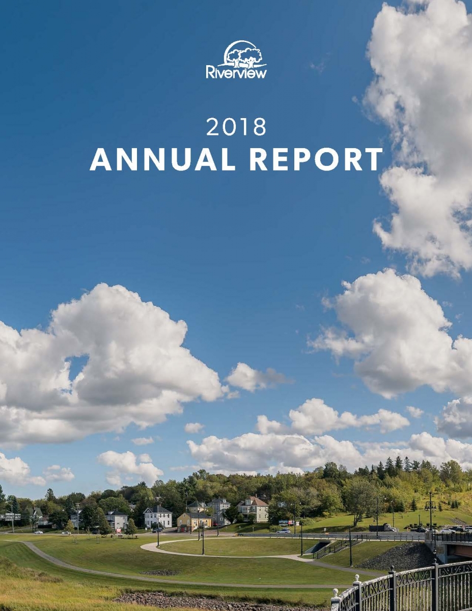 Cover of Annual Report shows view of Coverdale Road from Gunningsville Bridge