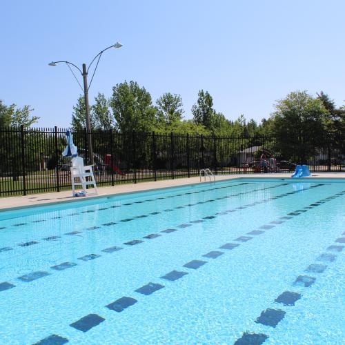 outdoor pool in the summer
