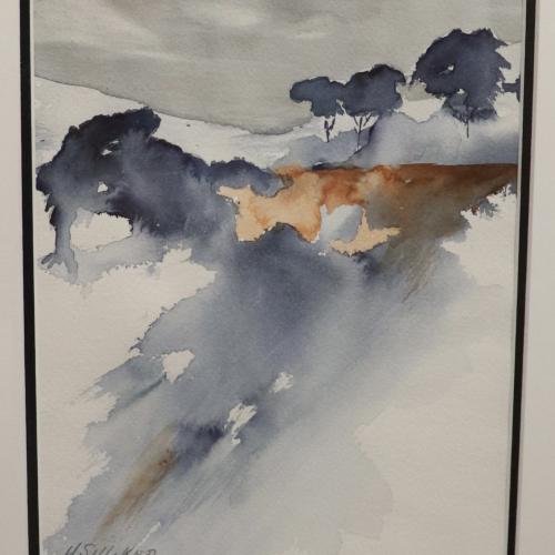 A watercolor on paper art piece