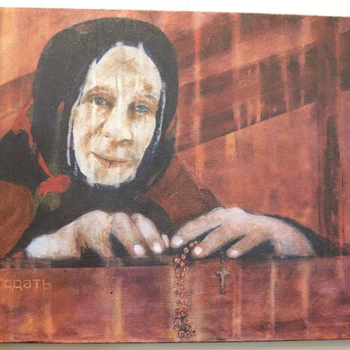 Acrylic on canvas of a woman