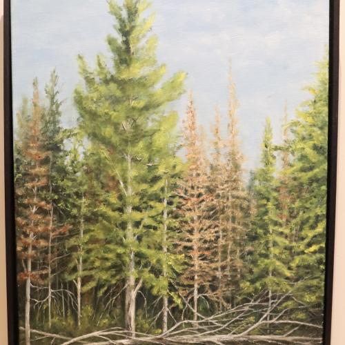 Oil painting of the Mill Creek forest