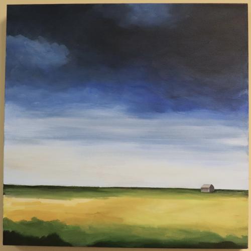 Acrylic on canvas of landscape