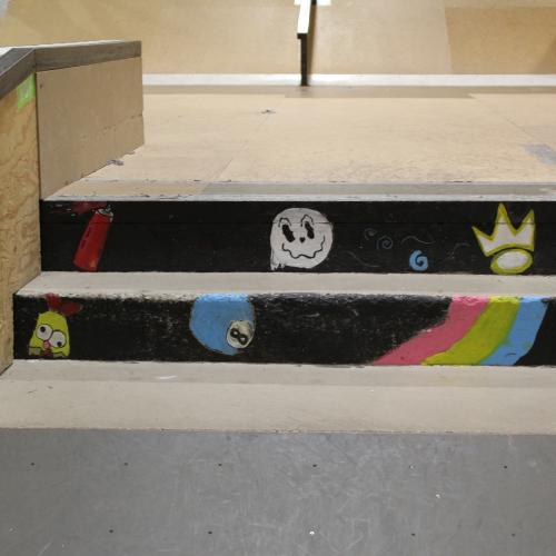 One of the youth murals at the Riverview Indoor Skatepark and Youth Centre