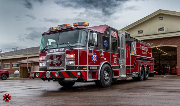 A photo of Riverview Fire & Rescue's Tanker 13 fire truck