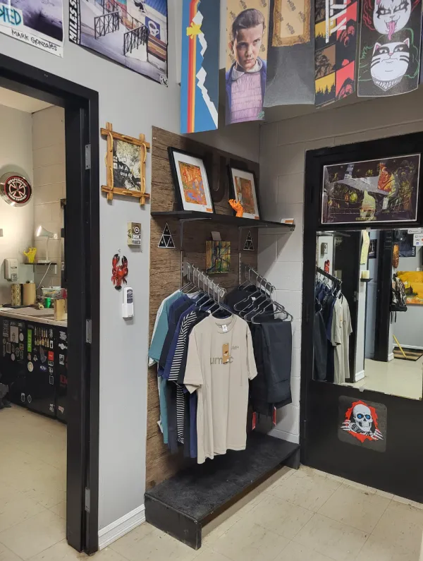 Inside the skateshop