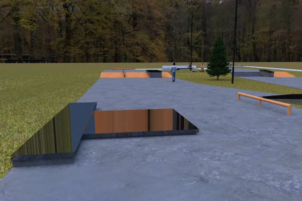 Digital rendering of outdoor all-wheel park