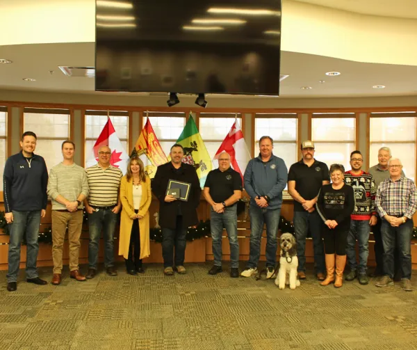 2025 Years of Service recipients pictured alongside council 