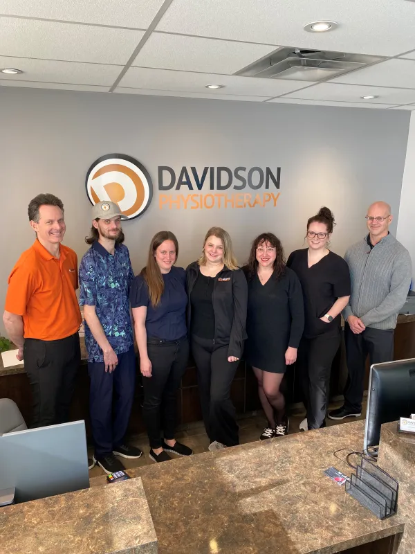 The Davidson Physiotherapy team inside the clinic.