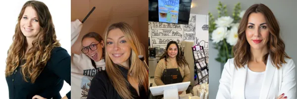 Five women entrepreneurs smiling