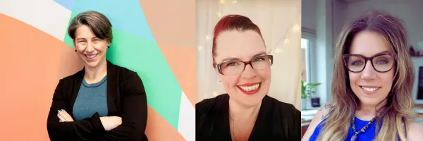 Four women smiling in individual head shots