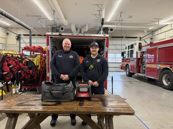 Bentley Rice, Deputy Chief of Fire Prevention and Stephen Higgins, Firefighter/Paramedic