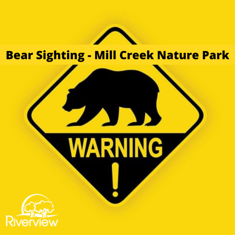 Bear sighting warning image