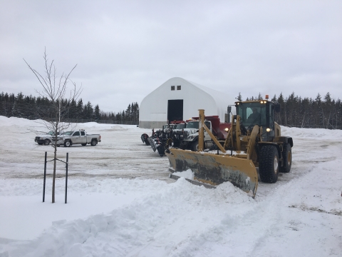 Snow plow at Riverview Operations Centre