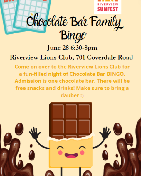 SUNFEST Event Chocolate Bar Family Bingo