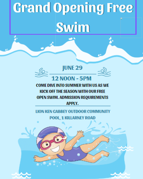 SUNFEST Event Grand Opening Free Swim