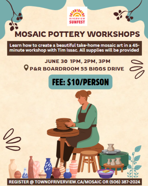 SUNFEST Event Mosaic Pottery Workshops