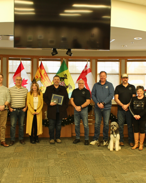 2025 Years of Service recipients pictured alongside council 
