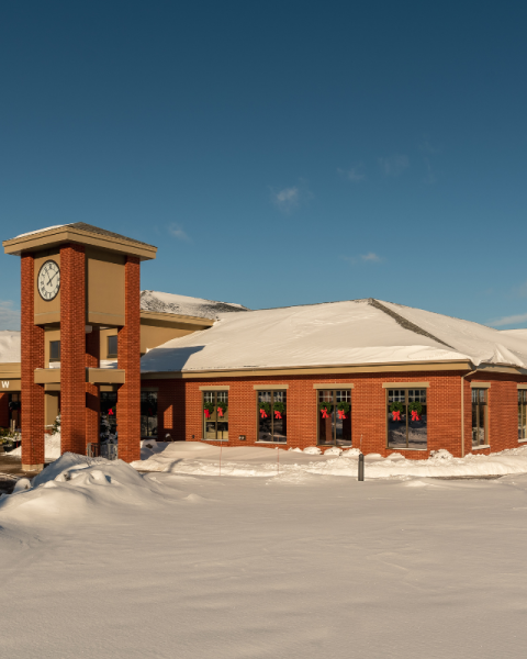 Riverview Town Hall in winter