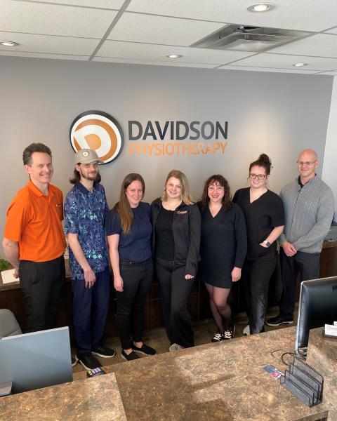 The Davidson Physiotherapy team inside the clinic.
