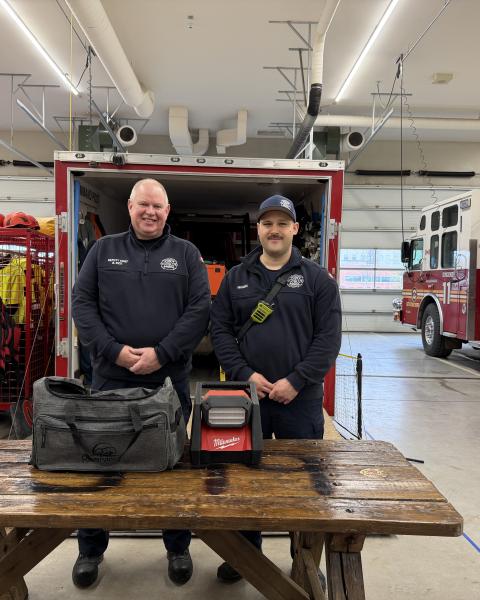 Bentley Rice, Deputy Chief of Fire Prevention and Stephen Higgins, Firefighter/Paramedic
