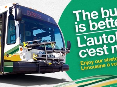 Codiac Transpo bus with tagline "The Bus is Better"