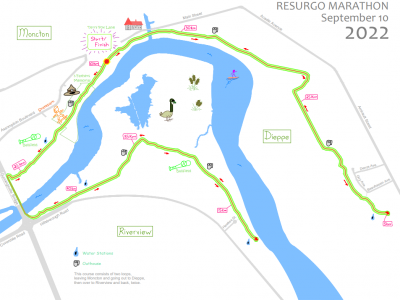 map of riverfront trail for resurgo marathon